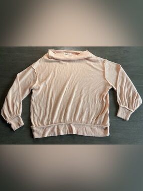 Free People One Shoulder Peach Long Sleeve Sweater XS